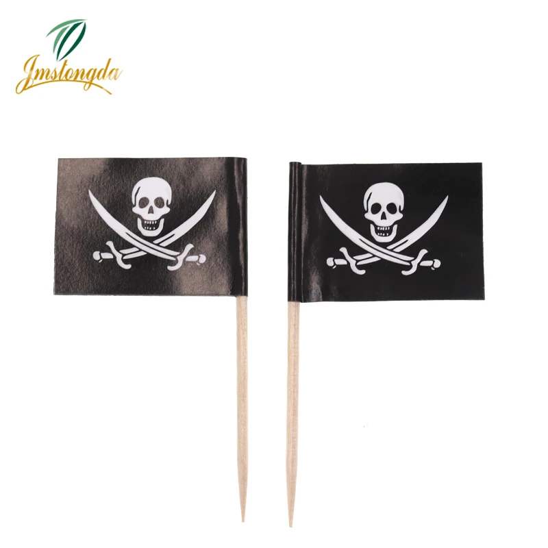 1000 шт Мини двойной нож Пиратская бумажная еда выбирает ужин Шпажки для торта кекс