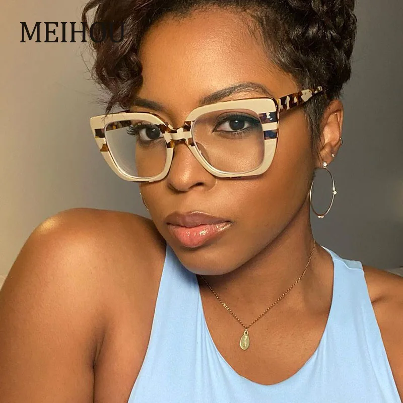 

Очки женские большого размера с квадратными прозрачными линзами, 2020