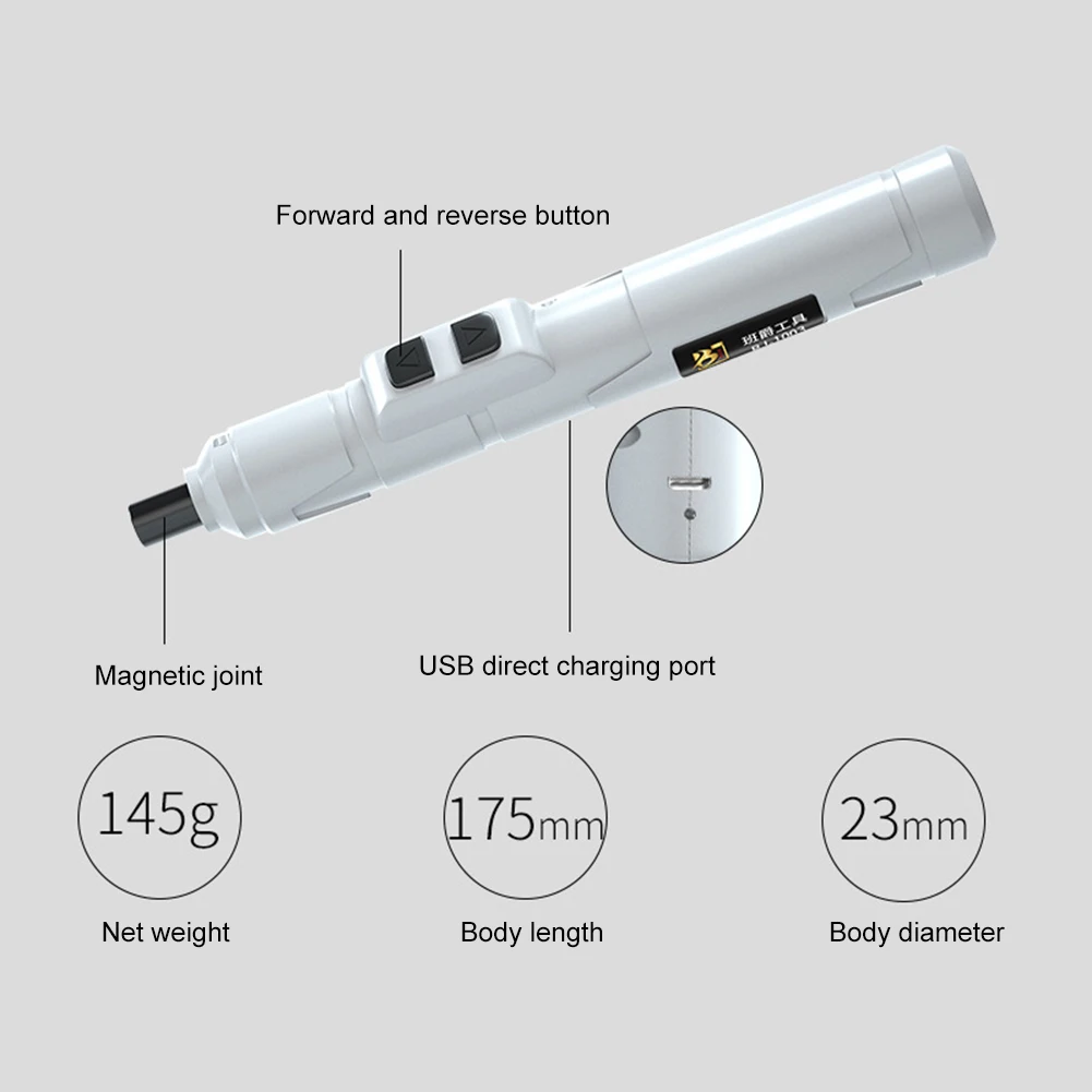 

3.6V Electrical Screwdriver Pen Cordless Screw Driver with Bits Kits USB Rechargeable Multifucntion Power Drill Hand Tools