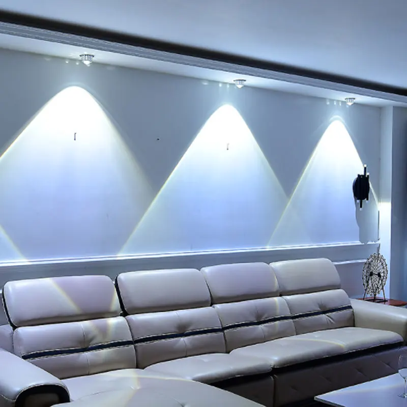 Cold White Светодиодный настенный светильник 3W RGB с пультом дистанционного управления декоративный хрустальный светильник красочный Небесный светильник Гостиная Диван ТВ задний настенный светильник - Цвет абажура: Cold White