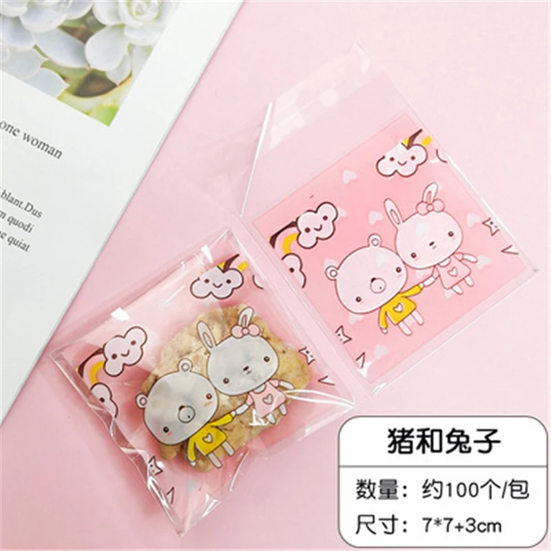 100 шт./лот пластиковая прозрачная целлофановая упаковка в виде животных подарка