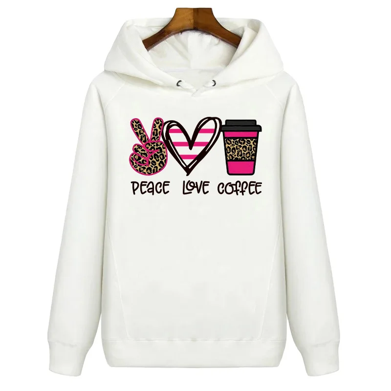 Термотрансферы для одежды футболка с принтом Peace Love Coffee модные наклейки девушек