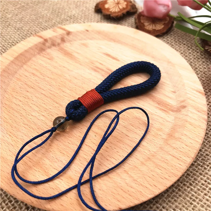 Регулируемая Веревка для ключей многоцветный шнурок с узелком бусинами телефона