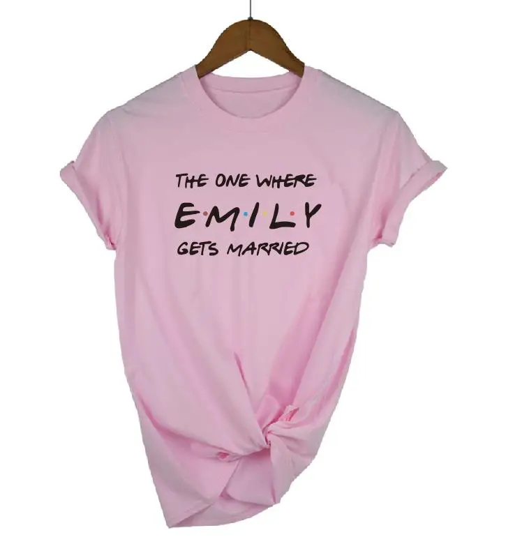 pink t black THE Друзья девичник я нашли мой Лобстер тот, где женится футболка Женская команда Топ Свадебный курица вечерние обычная футболка - Цвет: pink t black THE