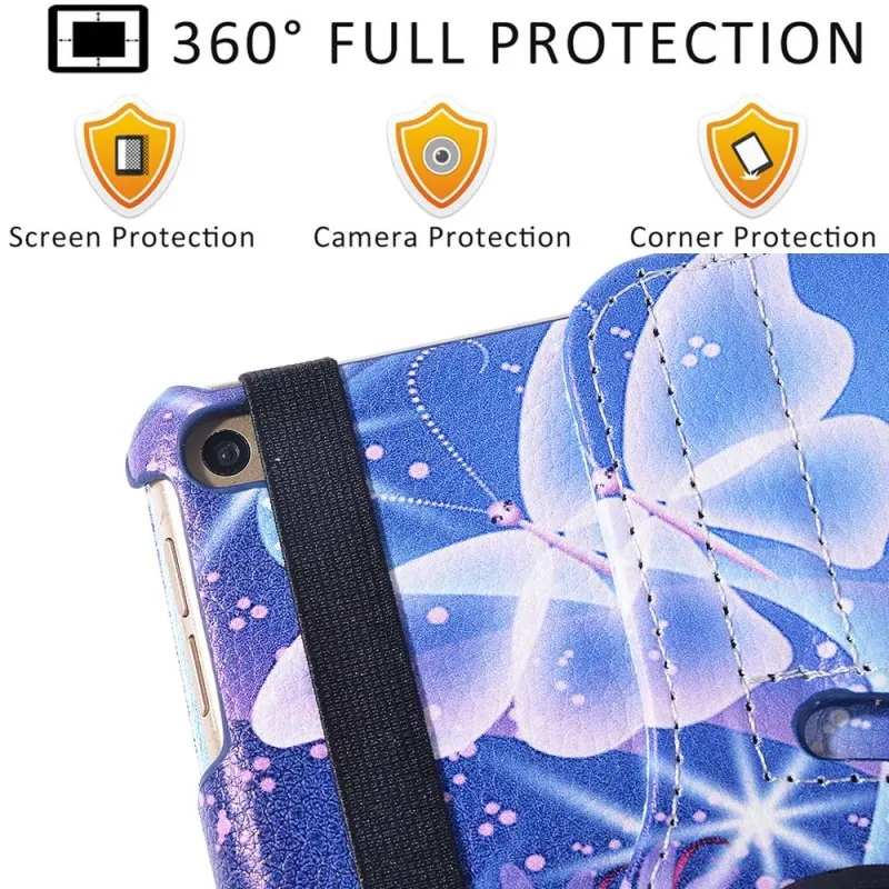 KK&ampLL For iPad mini 4 Mini 5 Tablet cover Rotating 360°with Auto Wake Up Sleep Flip PU Leather Stand Case+Bluetooth keyboard |