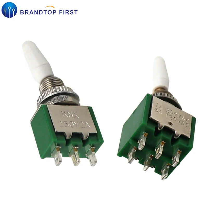 3 контактный 6pin 2 Положение 6 мм 2А 250 в SPDT штатив тумблер переключатель