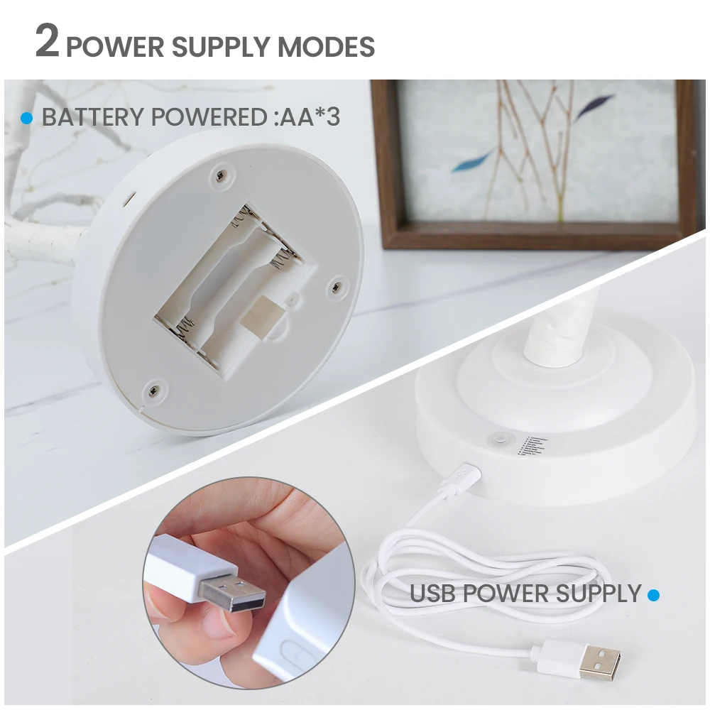 Tree Shape DIY LED String Lights Battery Powered&ampUSB Charging Warm White/RGB Colorful Fairy Light Casual Styling 8 Modes | Лампы и
