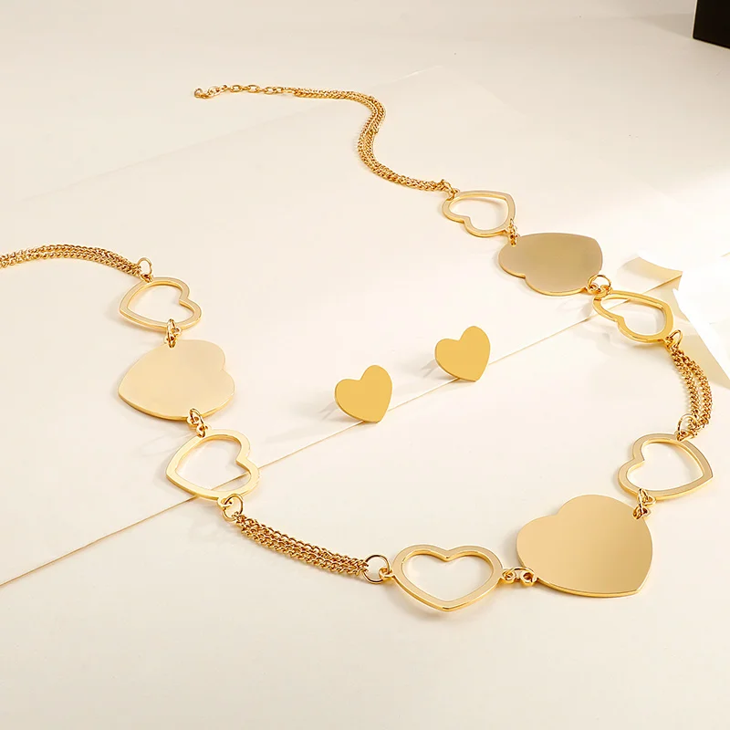 Комплект из колье и серёг нержавеющей стали|Ювелирные наборы| |