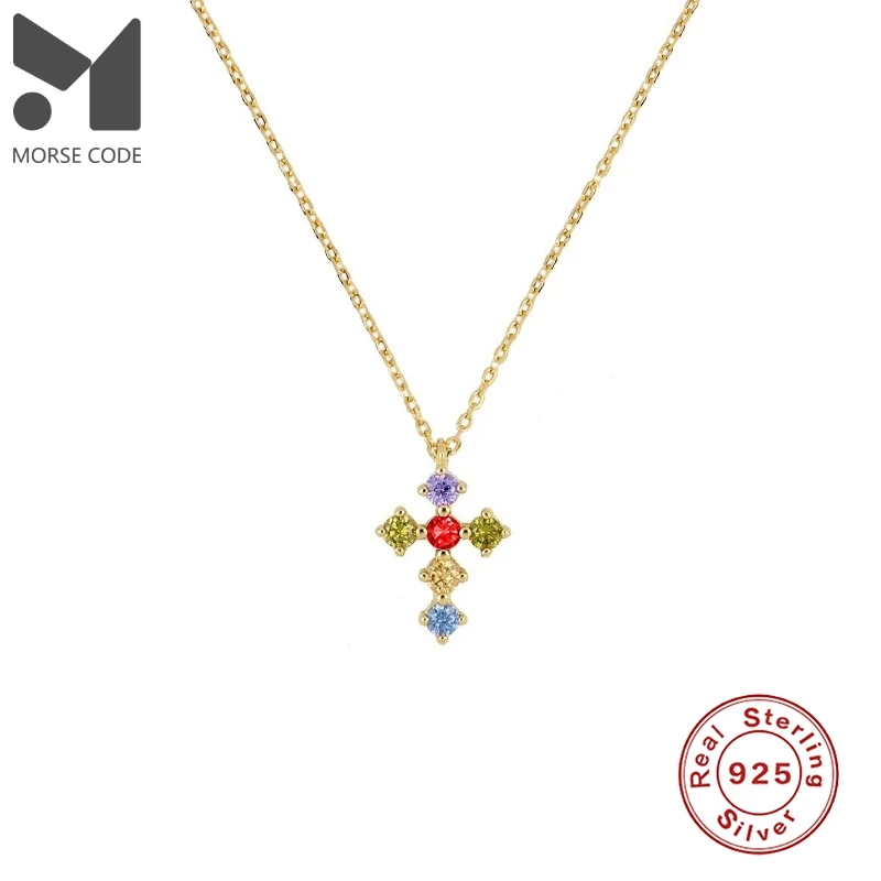 

MC 925 Silver Necklace With Colorful Zircon Neck Pendants Women Delicate Formal Elegant Gorgeous Shiny Beautiful Chains Choker