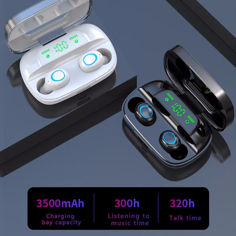 Bluetooth наушники бинауральные беспроводные спортивные 5D стерео водонепроницаемые