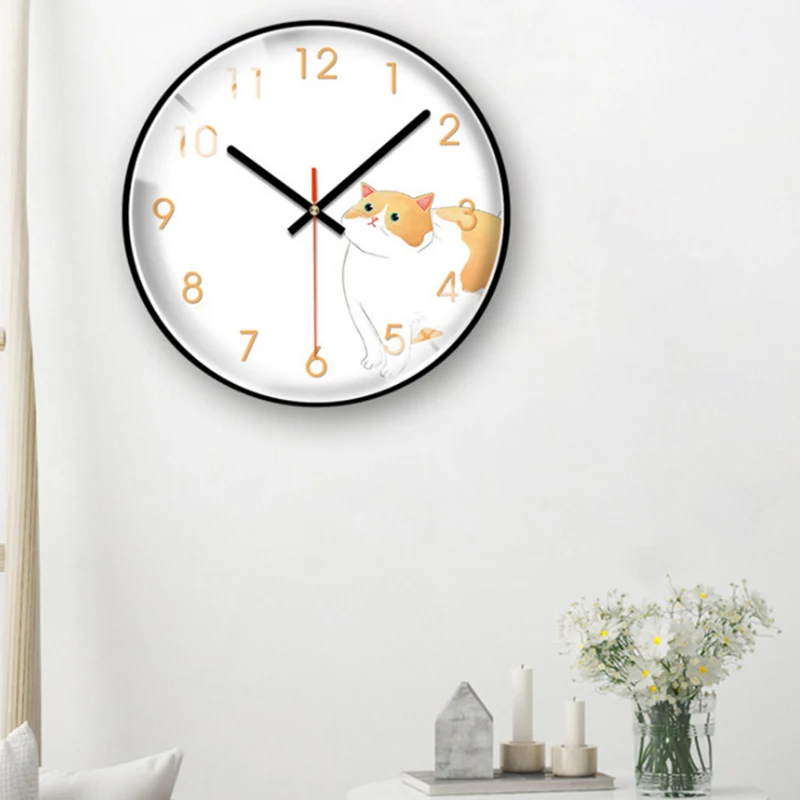 Милые дизайнерские металлические настенные часы в скандинавском стиле