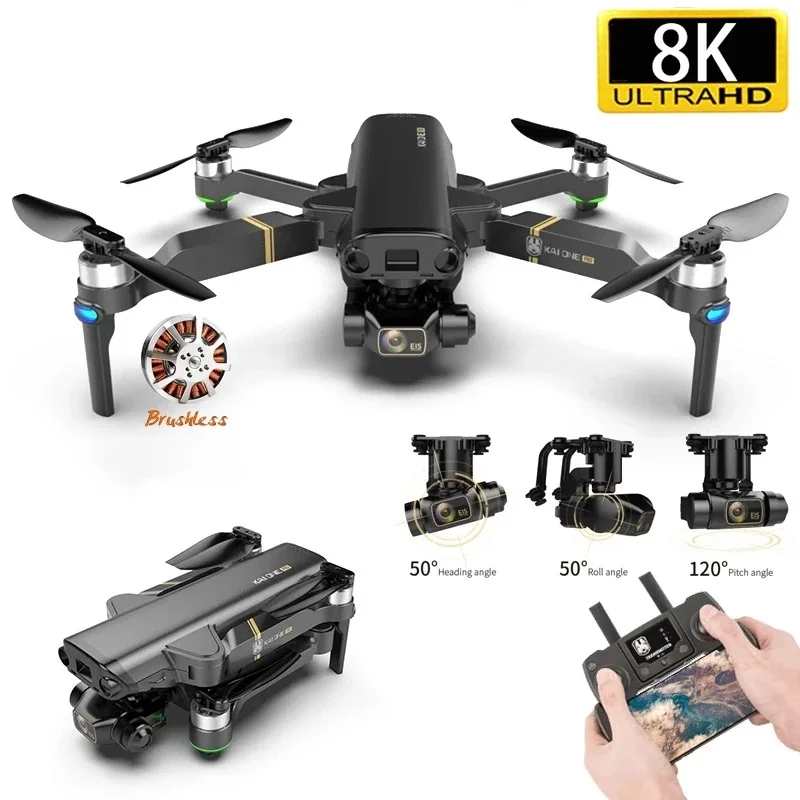 

Дрон KAI ONE Pro на трёхосевом подвесе, GPS 6K, 8K, WIFI, 2 камеры HD, радиус полета 25 мин, радиус 5G км