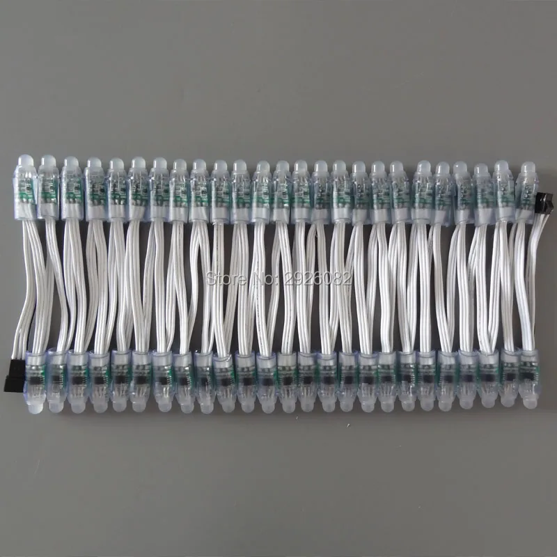 Светодиод 18AWG wire 100 шт./компл. 5 В Модифицируемый пиксельный модуль WS2811 12 мм Узловая