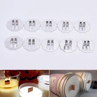 10pcs wood candle wicks base clip iron candles making diy for wicks holder