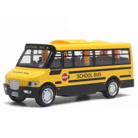 scale143 150 car products alloy toy model american school bus miniature pull back real simulation for the children model car