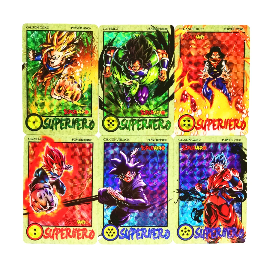 27pcs/set Super Saiyan Dragon Ball Z Ink Relief Heroes Battle Card Ultra Instinct Goku Vegeta Game Collection Cards - купить по
