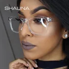 Мужские и женские очки SHAUNA, классические очки с металлическими петлями, с защитой от синего света, для работы за компьютером, прозрачное шампанское цветов