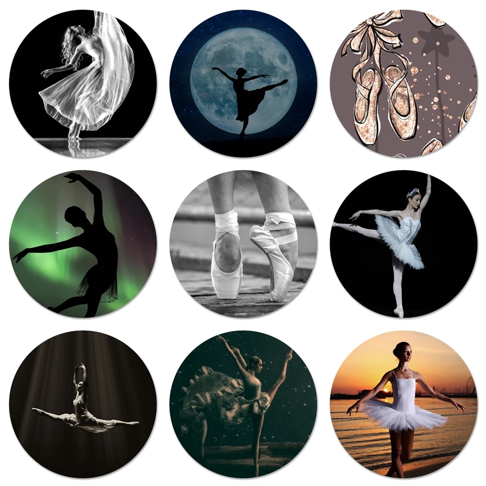 

Ballet Dancing Icons Pins Badge Decoration Brooches Metal Badges For Clothes Backpack Decoration 58mm
