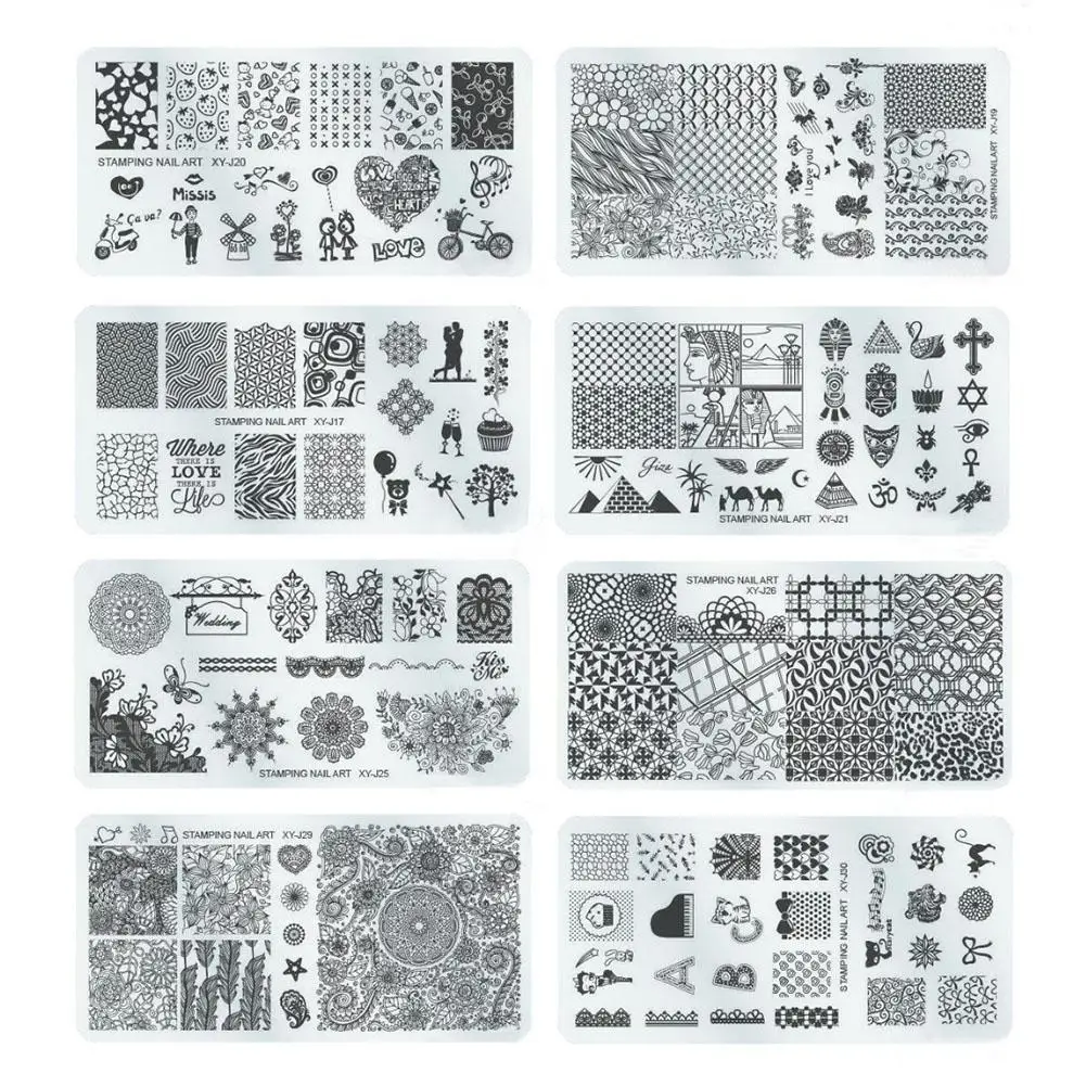 1 шт. Модный цветочный металлический маникюрный шаблон дизайн ногтей DIY Дизайн