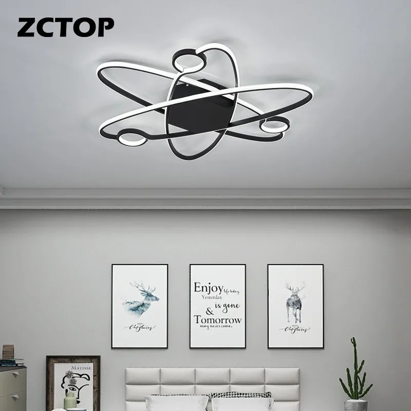

Black LED Chandelier Home Indoor Lighting for Living Room Dining Room Kitchen Decor Hanging Lighting Fixtures Chandeliers Lamps