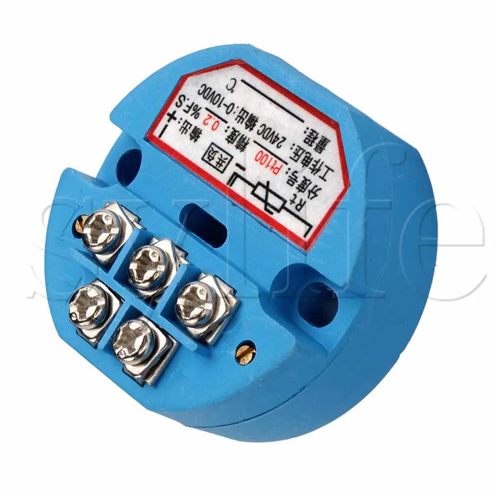 Передатчик датчика температуры PT100 50 ~ + 100 градусов Цельсия выход 0 10 В постоянного