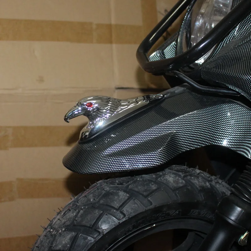 Красное освещение глаз хромированный Орел для мотоцикла крепление на головку