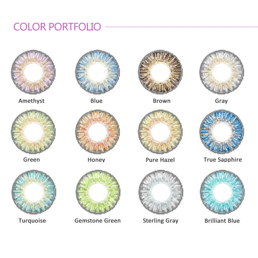 

Color Contact Lenses 1pair(2pcs) 12Colors Eyes Anime Cosplay Gray Stelling Blue Multicolored Lenses Contact Lens Beauty Makeup