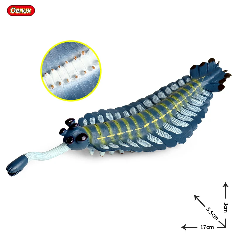 Oenux Sealife Животные аномалокарис опабиния Дельфин Краб Акула Скелетон модель
