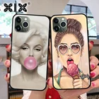 Чехол для iPhone 11 Pro Max, X, XS Max, 6, 6S, 7, 8 Plus, силиконовый, черный