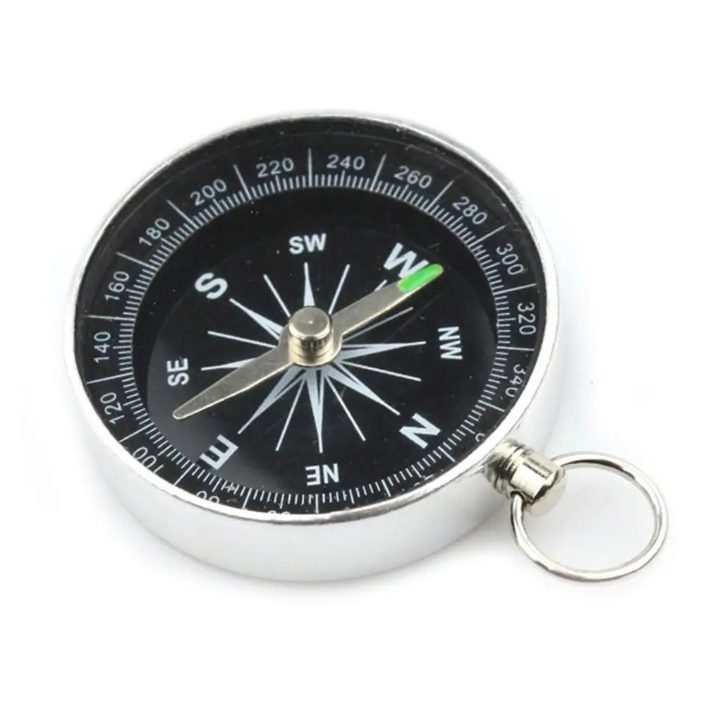 

Mini Pocket camping travel mini compass hiking navigation aluminum compass high precision anti-interference compass