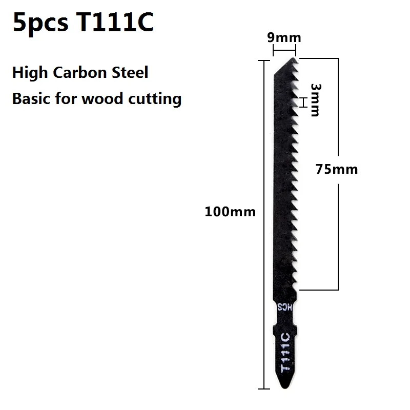 XCAN 5 шт. T111C T118A T127D T144D T244D T318A T344D лобзик из высокоуглеродистой стали для дерева/резки металла т хвостовик пилы