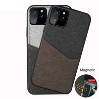 ultra thin canvas phone case for iphone 11 pro max 11 11 pro x xs xr xsm 6 7 8 plus multifunction magnetic attraction cover