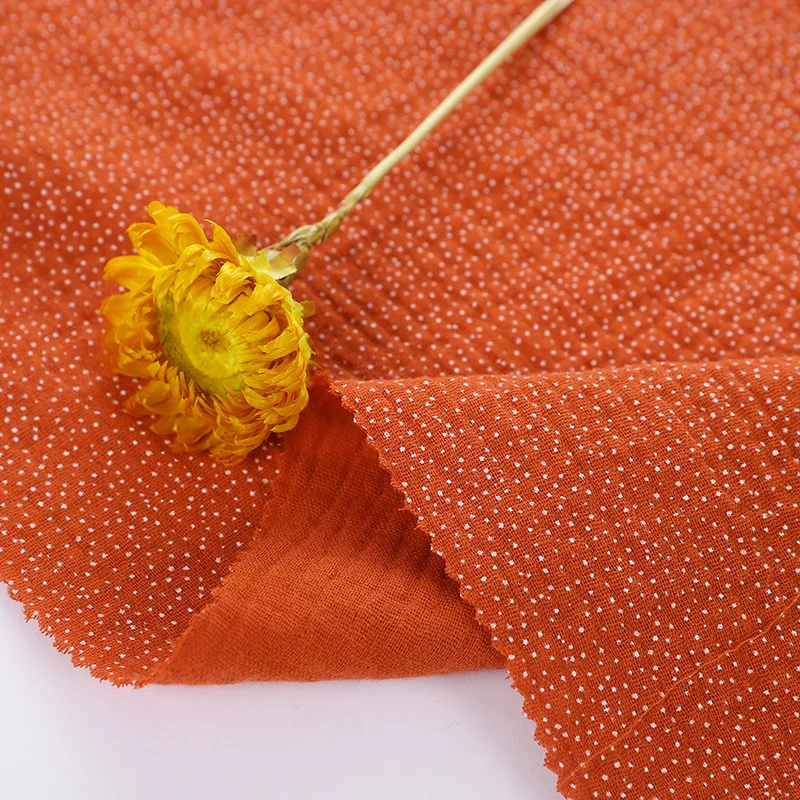 Леопардовый/в горошек Хлопок креп ткань мягкая двойная марля хлопок для DIY