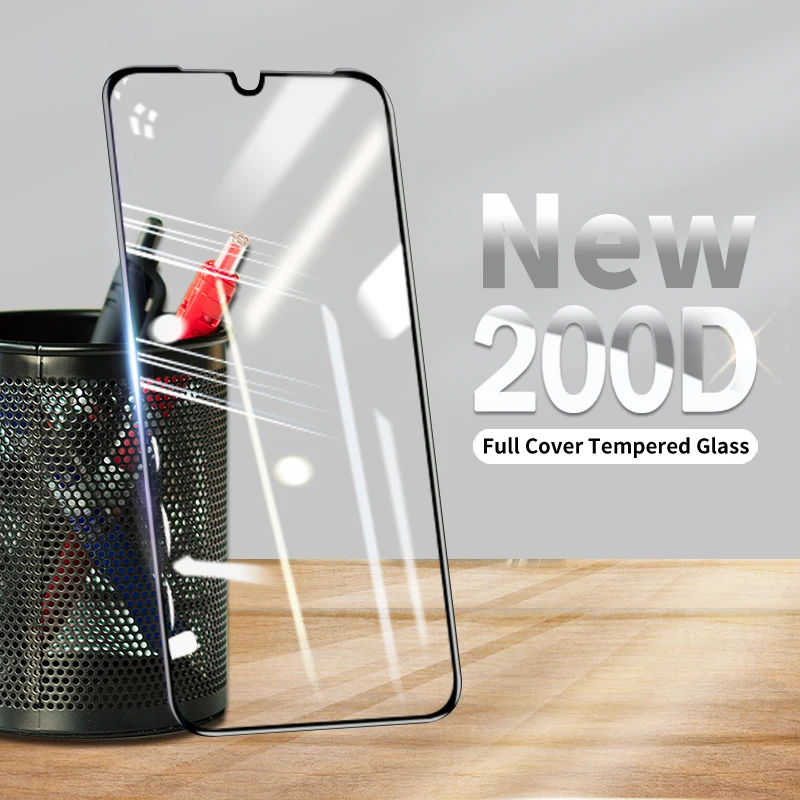 Закаленное стекло 200D с полным покрытием для Xiaomi Redmi Note 9s 9 8 7 Pro Max 8T Защита экрана 9A