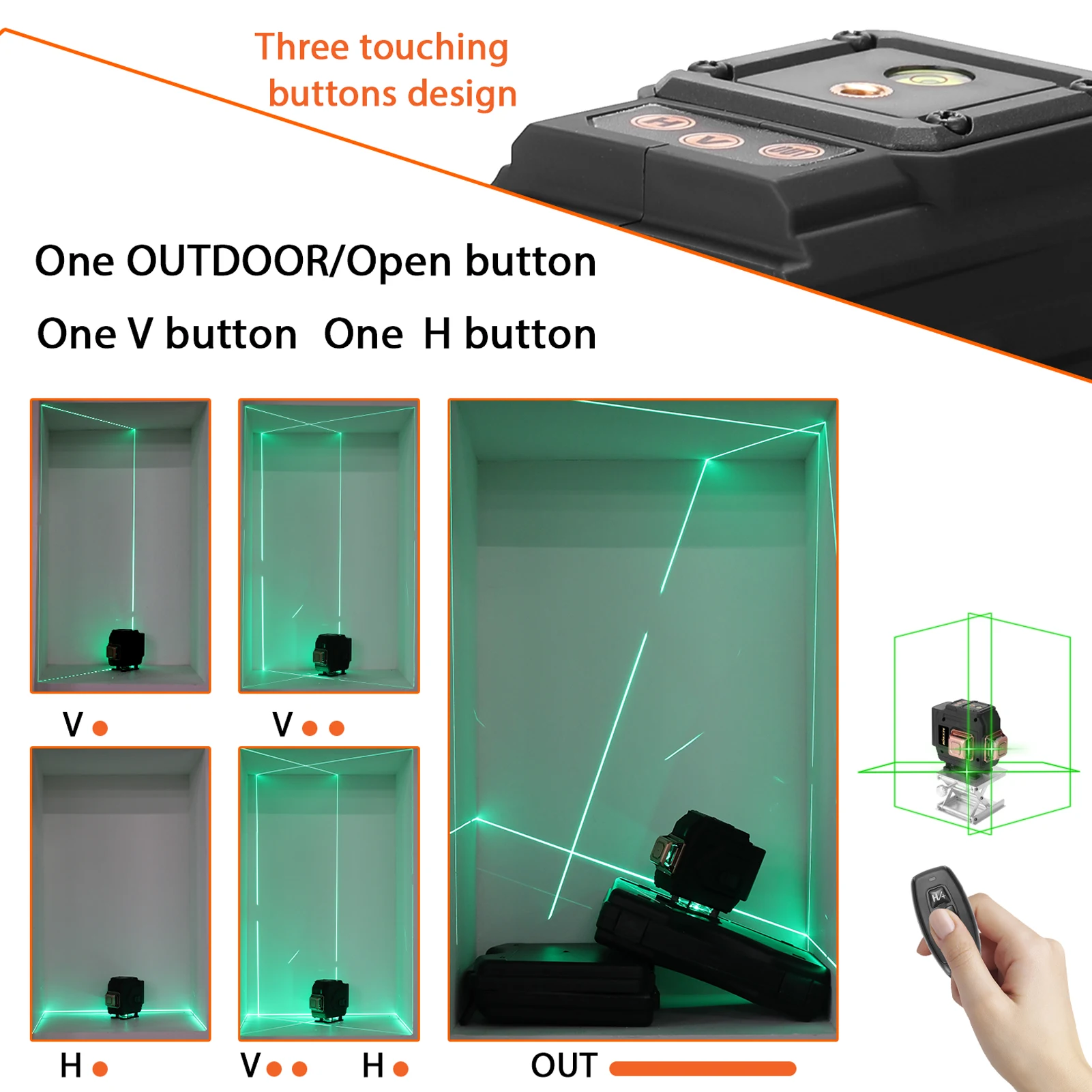 Multifunctional Laser Level 3D 12 Lines Green Leveling Device Vertical Horizontal Self-leveling 360 | Инструменты