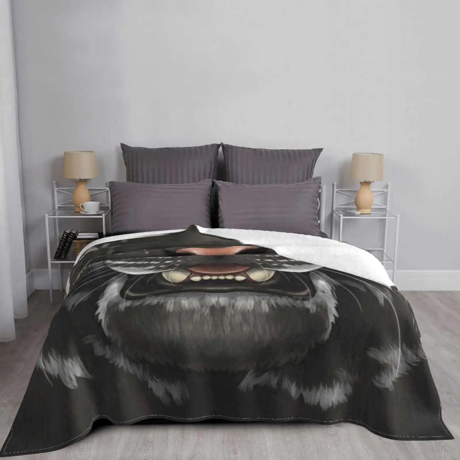 Инвертированное лицо тигра новейшее супермягкое теплое легкое тонкое одеяло