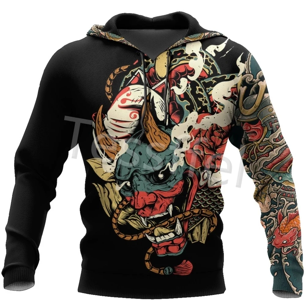 

Japanese Samurai Tattoo 3D Printing New Men's Sweatshirt Harajuku Casual Unisex Pullover