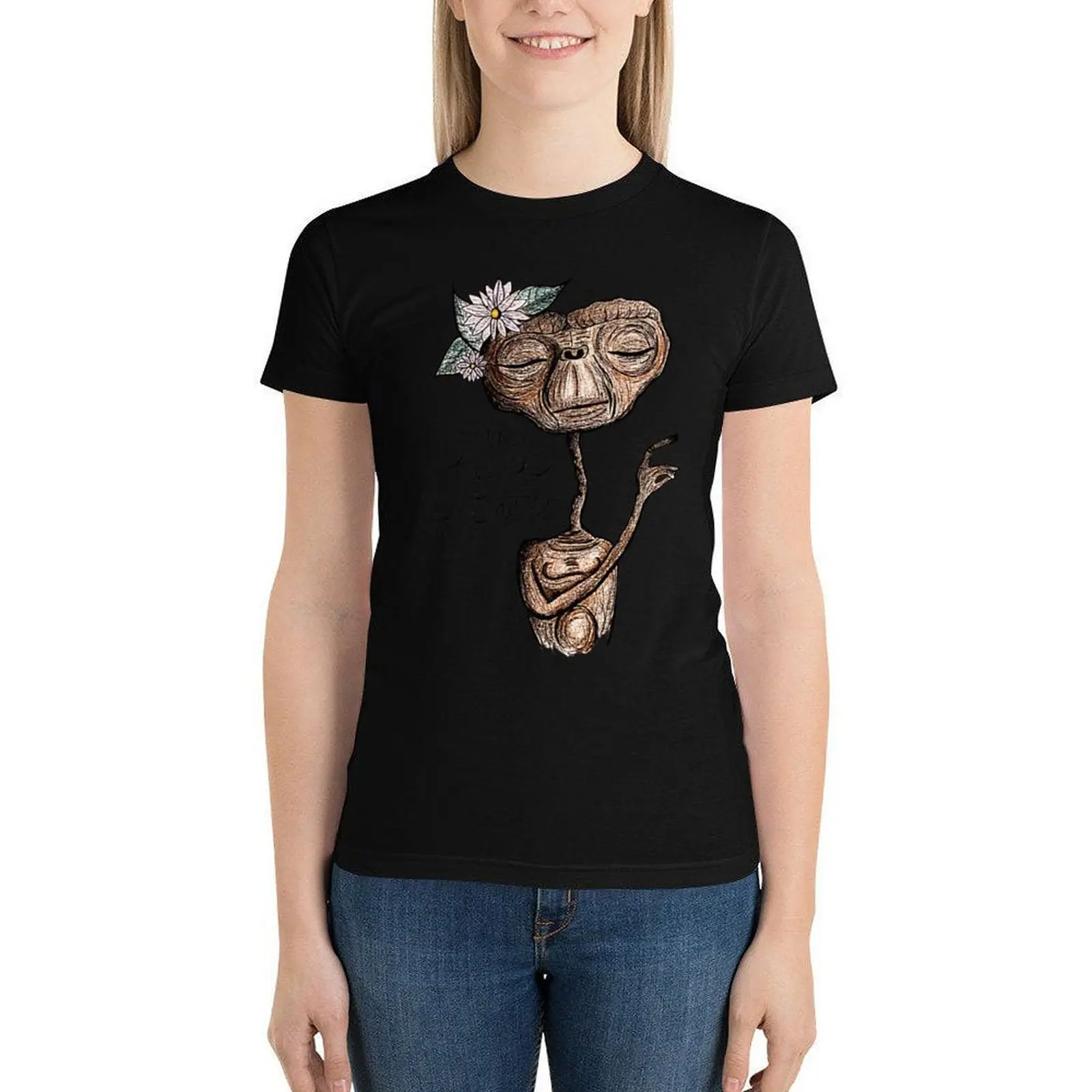 

Футболка Exsd с коротким рукавом, Женская хлопковая футболка, летняя смешная футболка с круглым вырезом и графическим принтом, XL