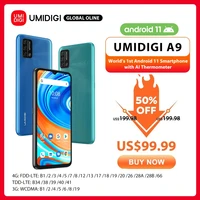 umidigi a9 android 11 global version smartphone helio g25 octa core 3gb64gb 6 5313mp ai triple camera hd 5150mah cellphone