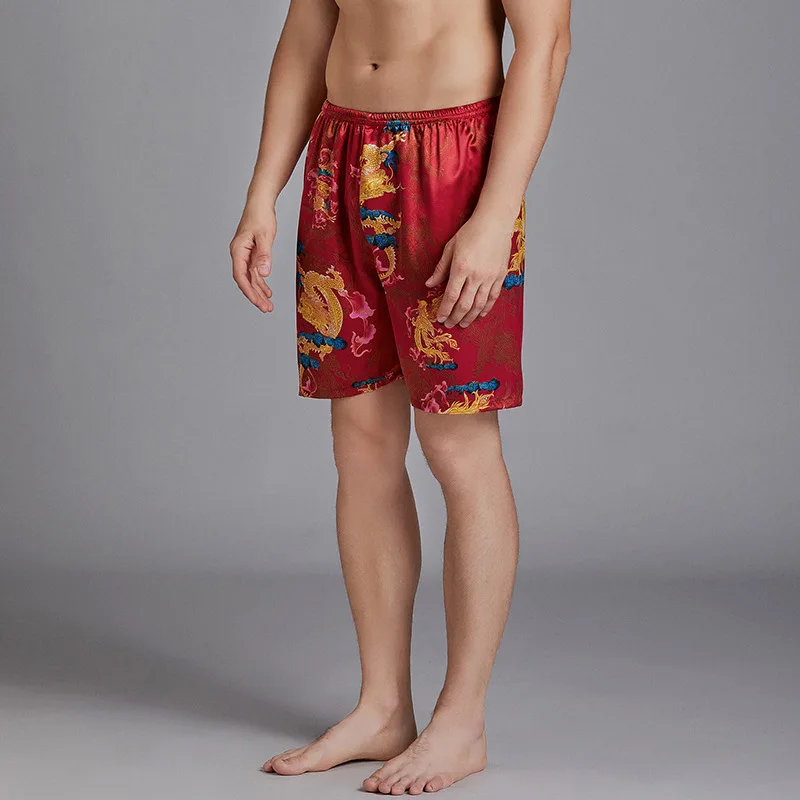 Новые шорты с принтом пижамы мужские весенние тонкие большого размера свободные