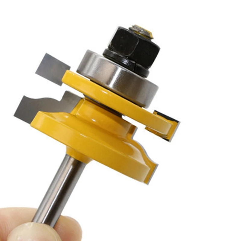 

3pcs 1/4" Shank Rail Stile Router Bits Raised Panel Cabinet Door Knife Wood Milling Cutter Woodworking Tools