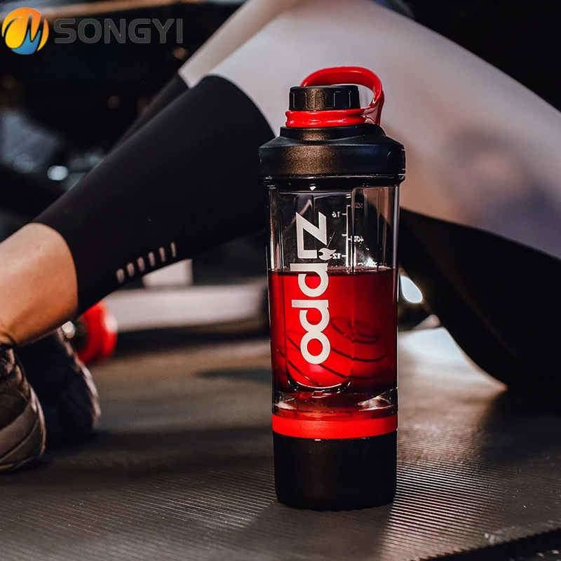 

SONGYI Brand Large Capacity Milkshake Mixing Cup Graduated Powder Box Male Female Fitness Sports Protein Shaker Gym Kettle S257