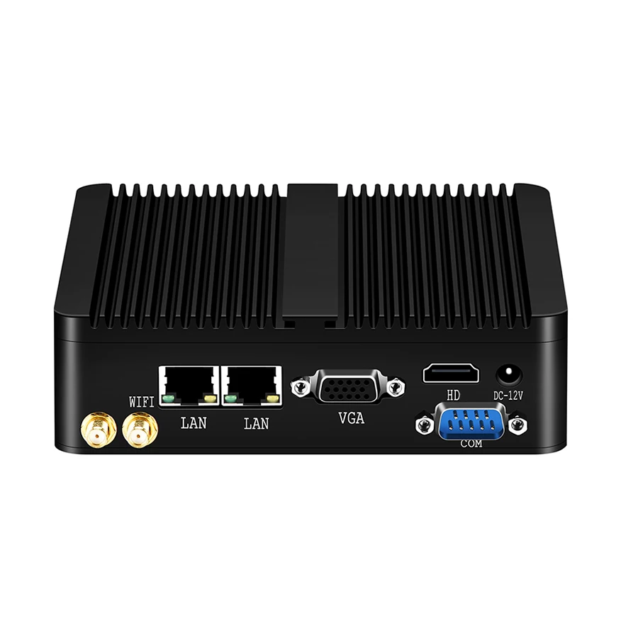 Промышленный мини ПК без вентилятора Celeron N2830 J1900 N2930 двойная LAN и COM гигабитная Windows