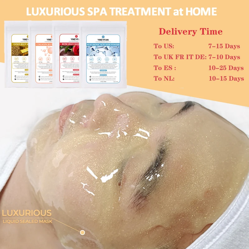 

1000 г оптовая продажа маска-желе порошок для лица Сделай Сам спа Отшелушивание гиалуроновой кислоты матча уголь Мягкая гидро маска-желе порошок мульти упаковка