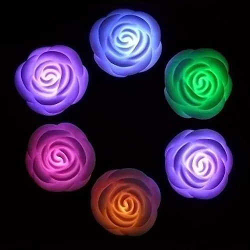 

Bedroom Wedding Gifts Home Rose-Shaped Mini Led Romantic Valentine's Day Decorative Colorful Night Light