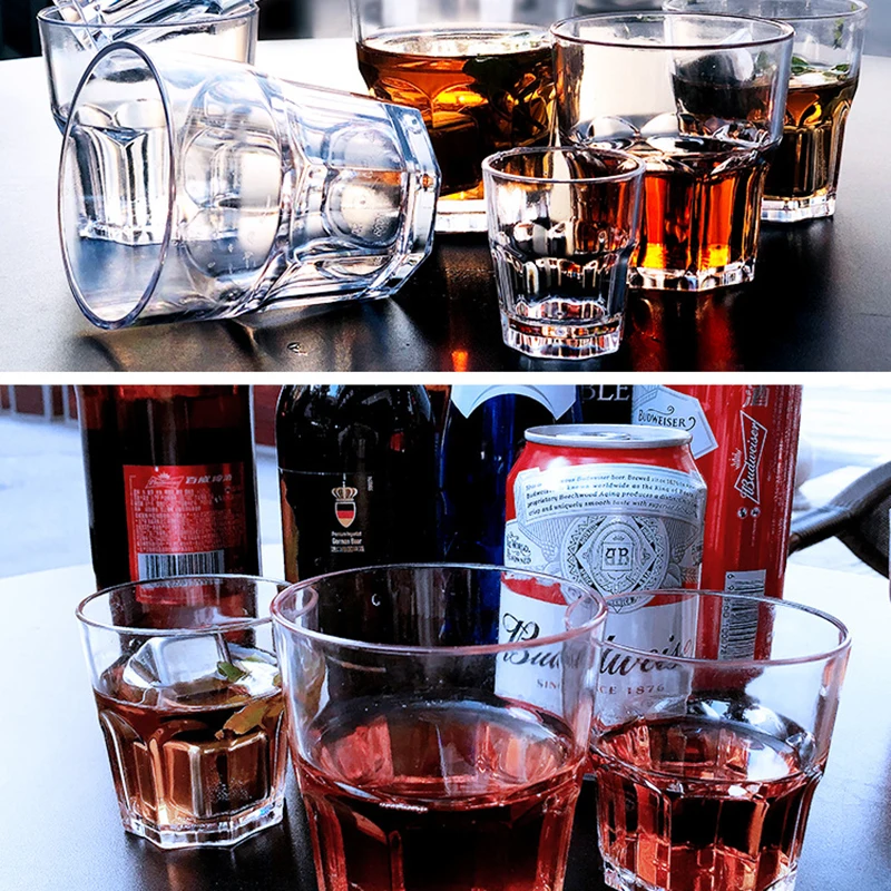 Классические прозрачные стеклянные стаканы из закаленного материала для