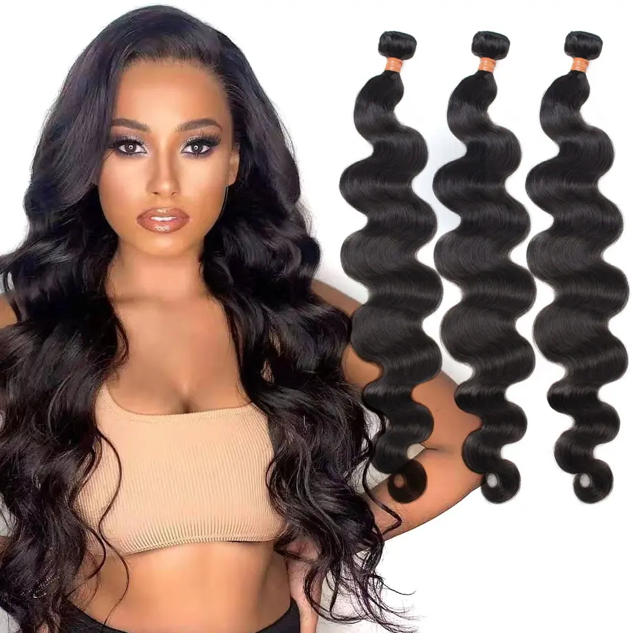 Бразильские волнистые волосы пучки 30 40 дюймов короткие длинные натуральные