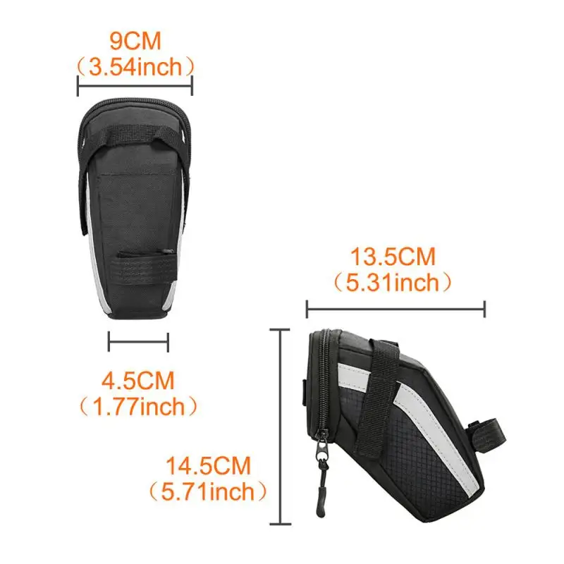 

\Nylon Polyester Waterproof Quakeproof Bicycle Saddle Bag Front Tube Frame Waterproof Pouch Bycicle Parts Accessories Dropship