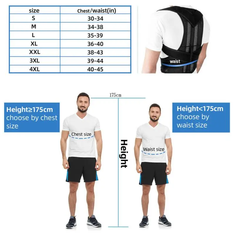 

Orthosis Posture Corrector Back Brace Back Posture Correction Shoulder Corrector Support Brace Belt Therapy Men Women