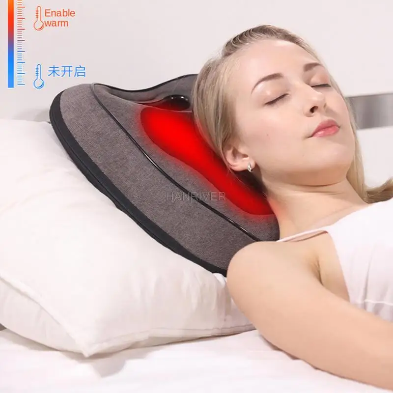 Waist massager plug-in cervical spine massage pillow whole body multifunctional massage pillow cushion rubbing hammer